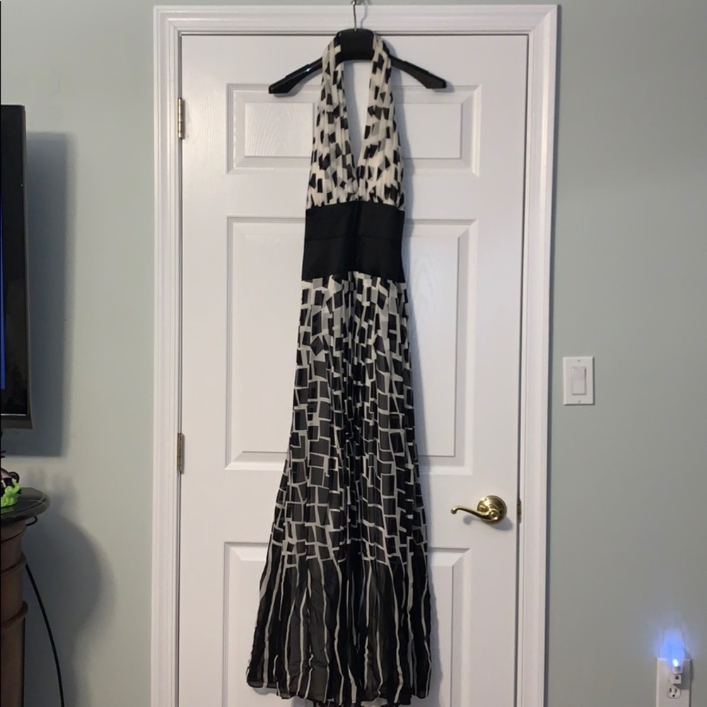 Women’s black and white formal dress